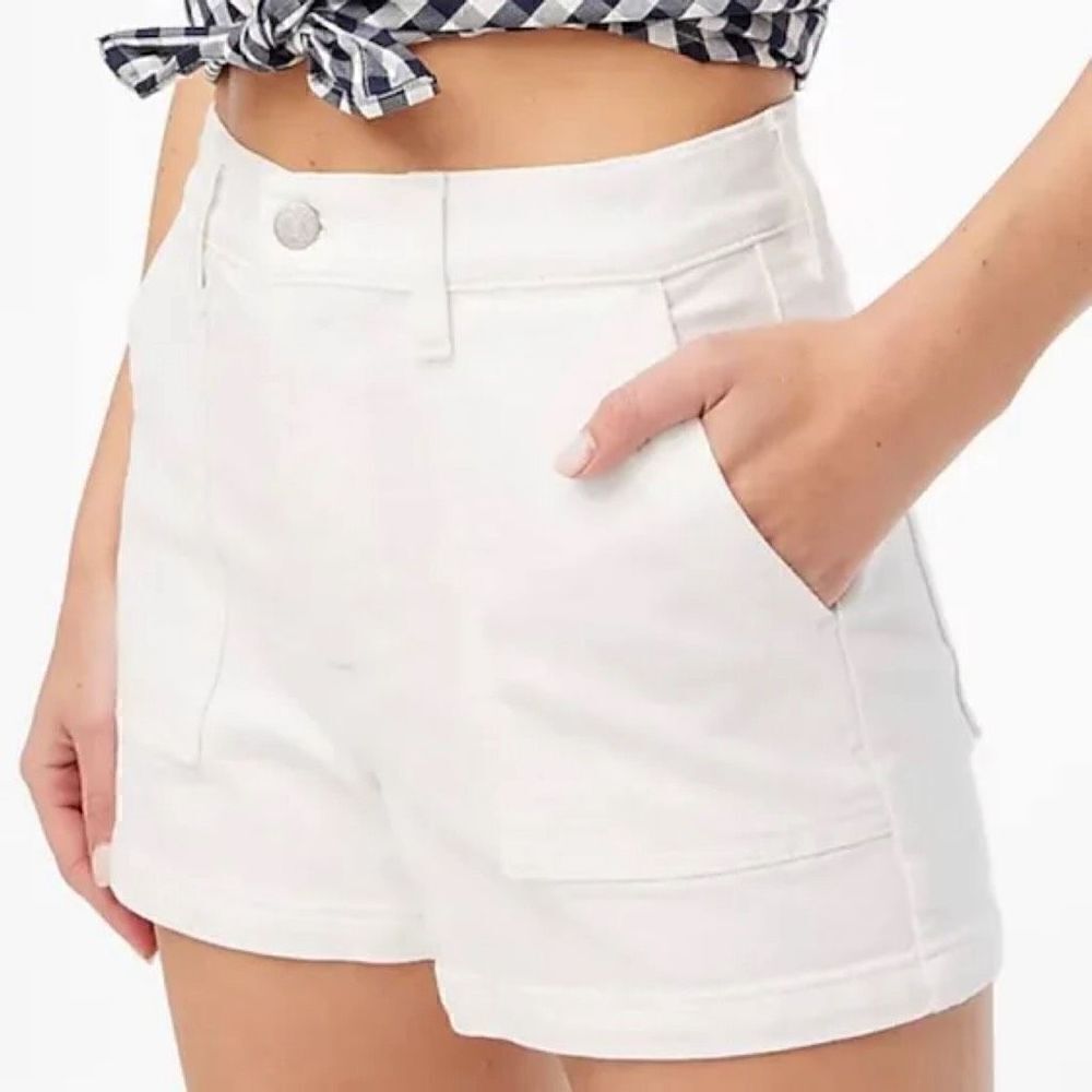 J.Crew Utility White Denim Short Size 32
